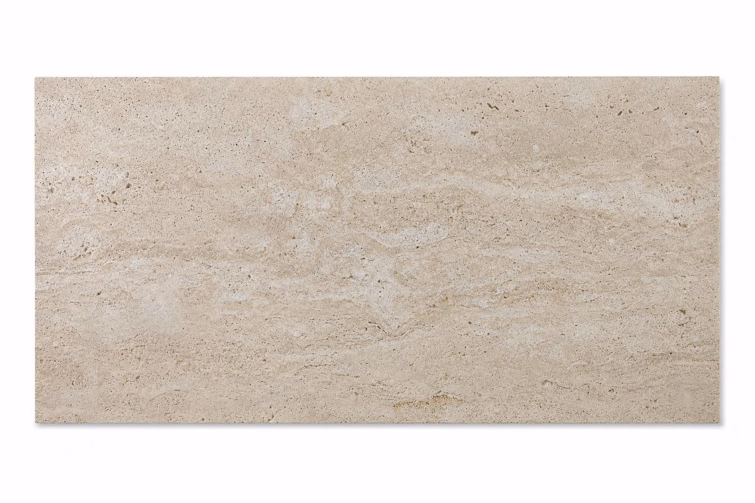 Travertino Veracruz — Fiorito — Cepillado — 1 cm — 120x60 — Placa
