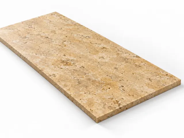 Travertino amarillo — Fiorito — Pulido mate — 1 cm — 120x60 — Placa