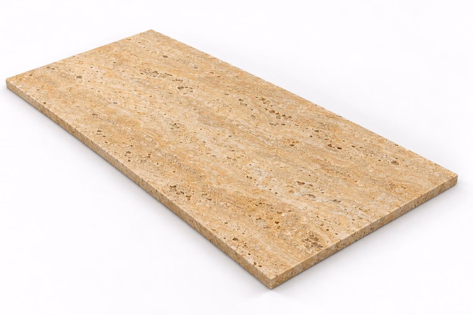 Travertino amarillo — Fiorito — Cepillado — 1 cm — 120x60 — Placa