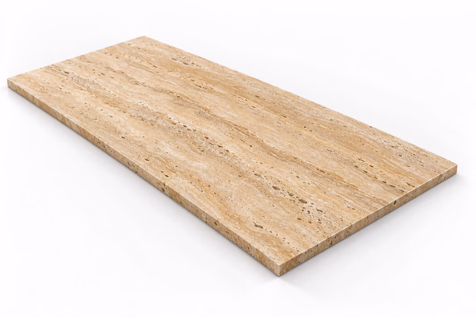 Travertino amarillo — Veta — Cepillado — 1 cm — 120x60 — Placa