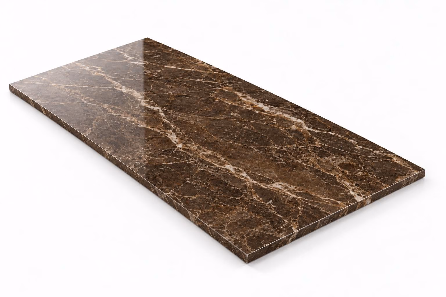 Café tabaco — Veta — Pulido brillado — 1 cm — 120x60 — Placa