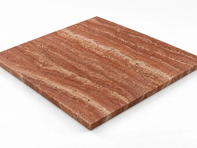 Travertino rojo — Veta — Century (al trapo) — 1 cm — 60x60 — Placa