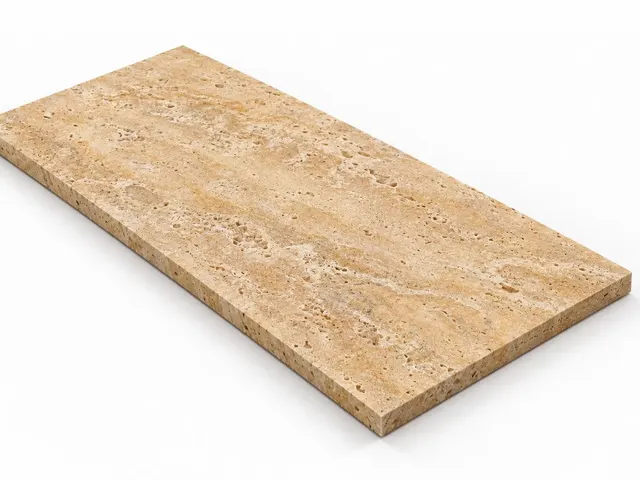 Travertino amarillo — Fiorito — Sanblasteado — 2 cm — 120x60 — Placa