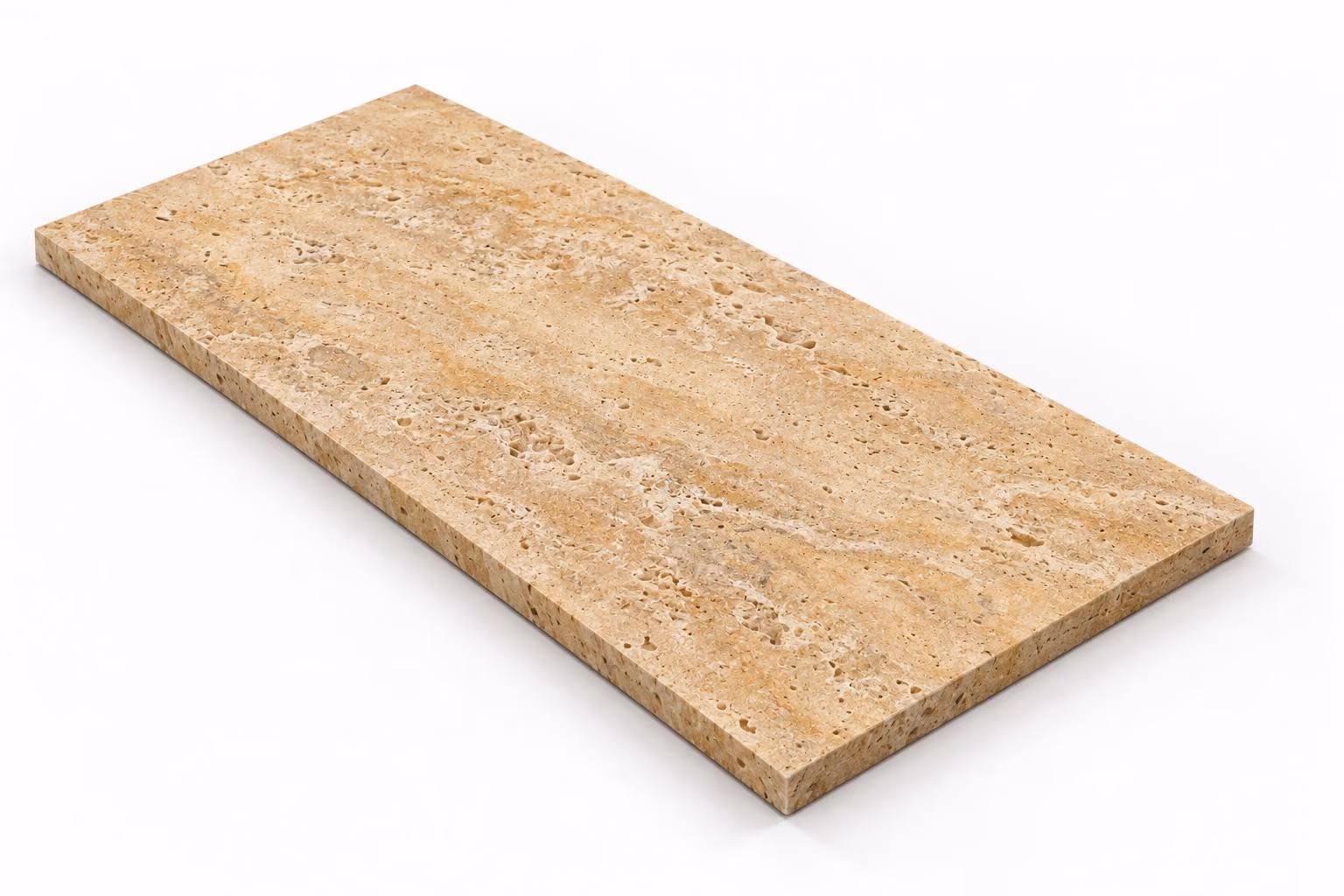 Travertino amarillo — Fiorito — Sanblasteado — 2 cm — 120x60 — Placa