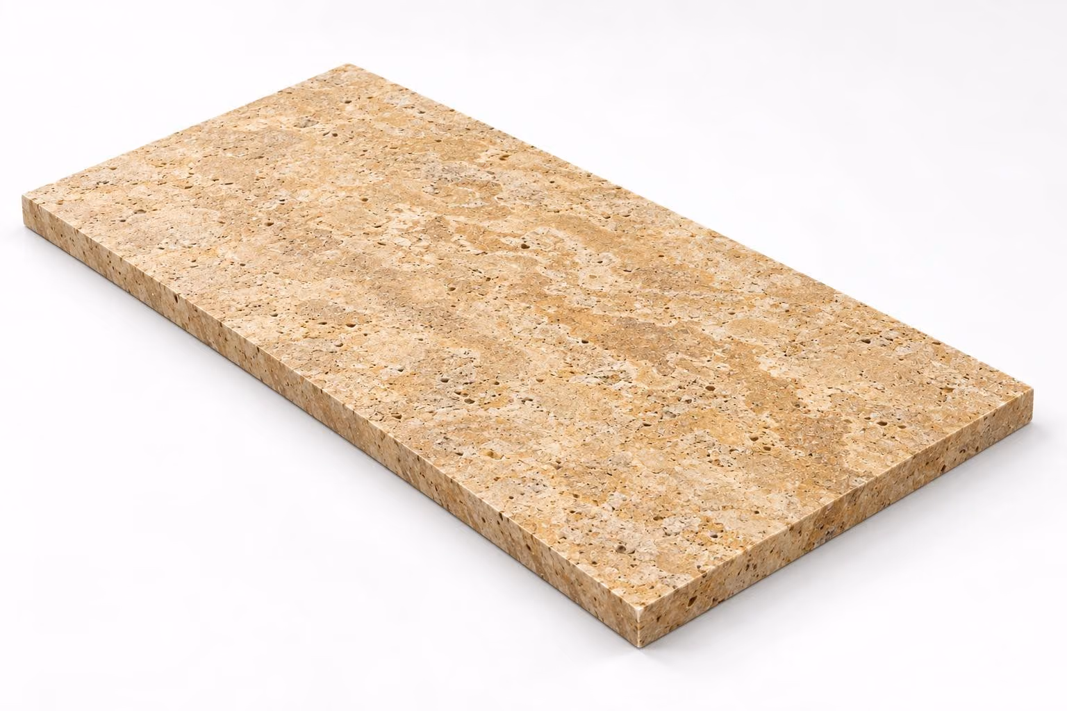 Travertino amarillo — Fiorito — Martelinado — 2 cm — 120x60 — Placa