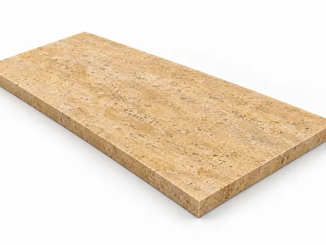 Travertino amarillo — Fiorito — Century (al trapo) — 2 cm — 120x60 — Placa