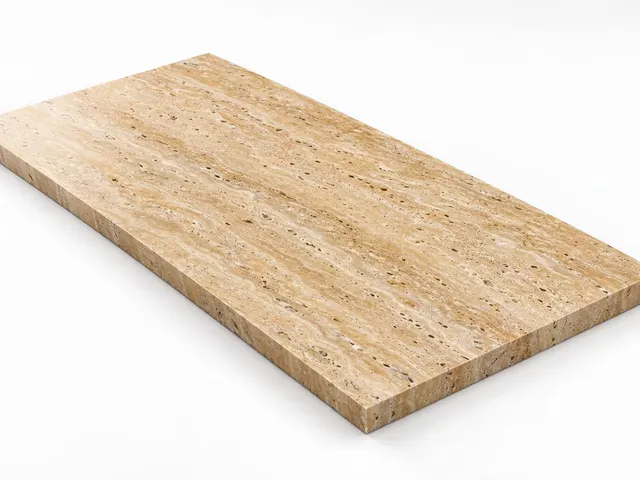 Travertino amarillo — Veta — Pulido/mate — 2 cm — 120x60 — Placa