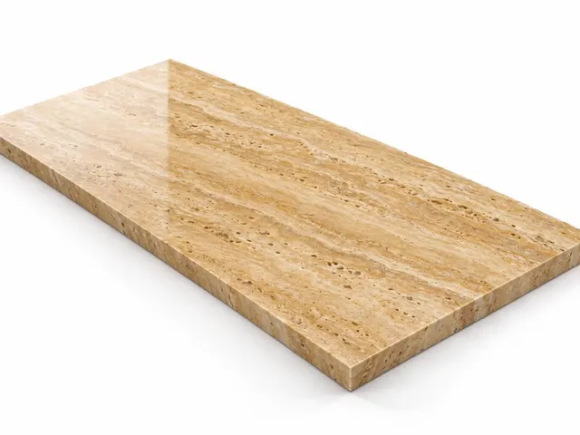 Travertino amarillo — Veta — Pulido/brillado — 2 cm — 120x60 — Placa