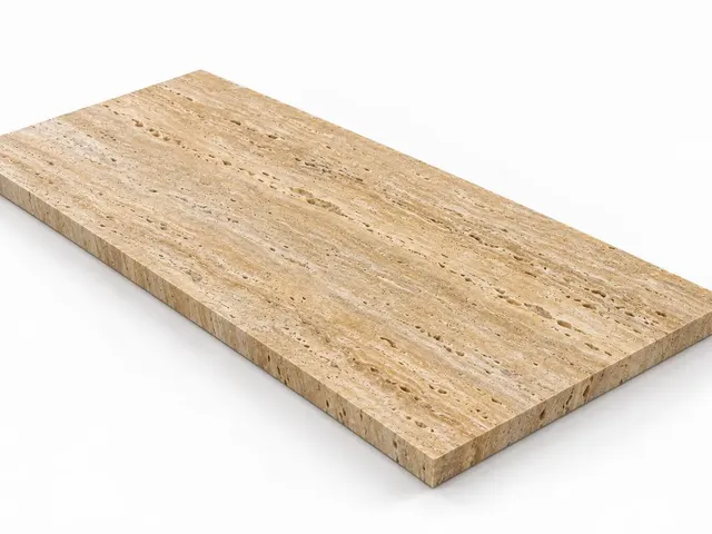 Travertino amarillo — Veta — Cepillado — 2 cm — 120x60 — Placa