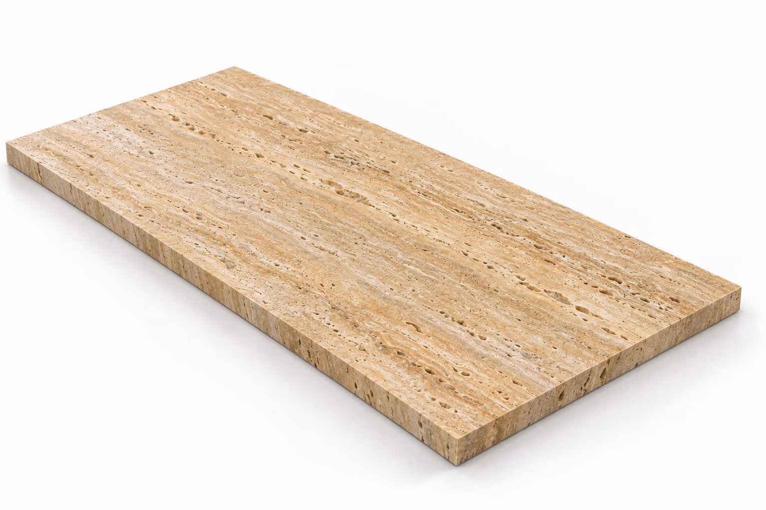 Travertino amarillo — Veta — Cepillado — 2 cm — 120x60 — Placa