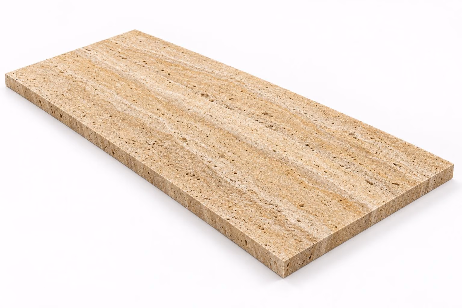 Travertino amarillo — Veta — Martelinado — 2 cm — 120x60 — Placa