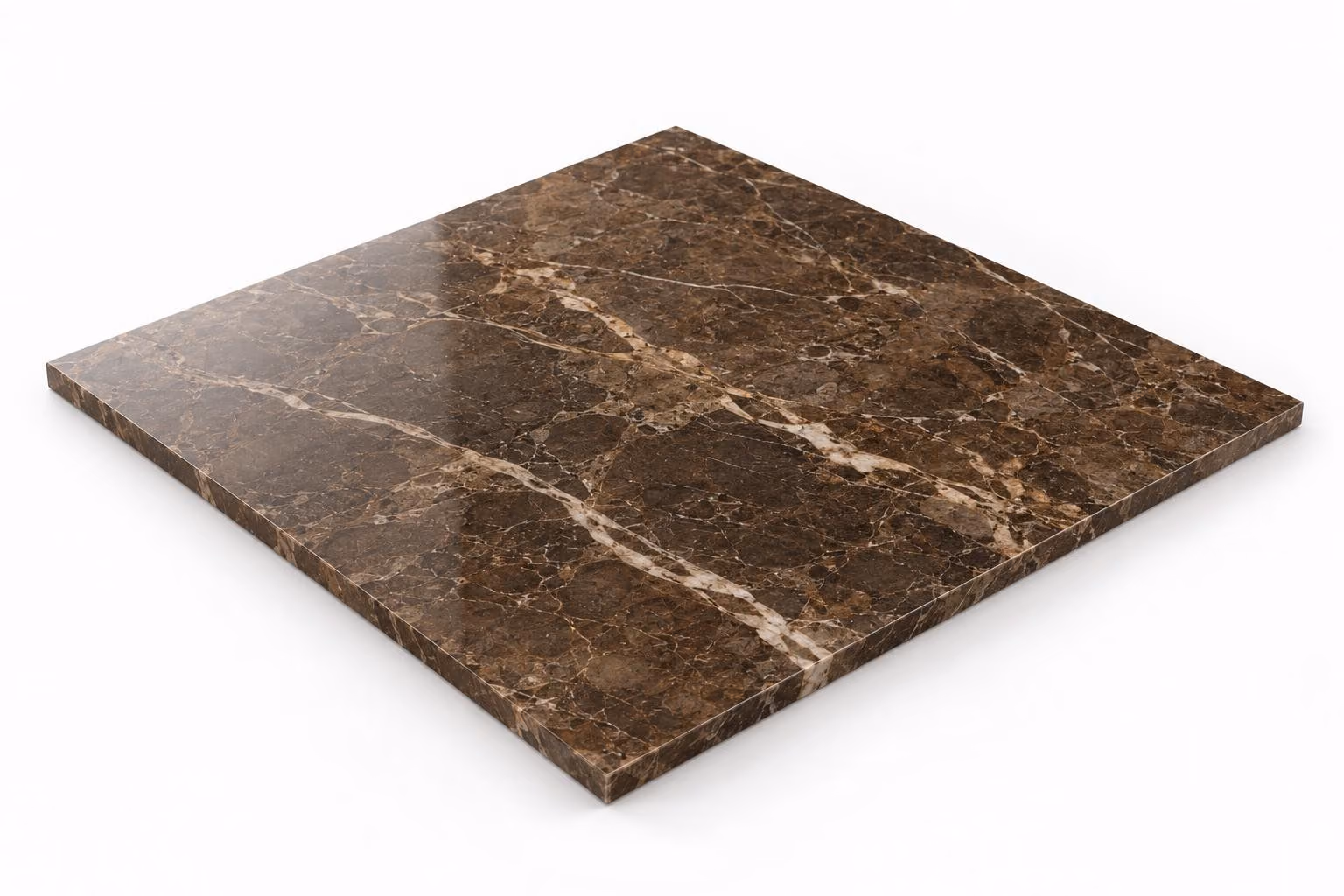 Café tabaco — Veta — Pulido/mate — 1 cm — 60x60 — Placa