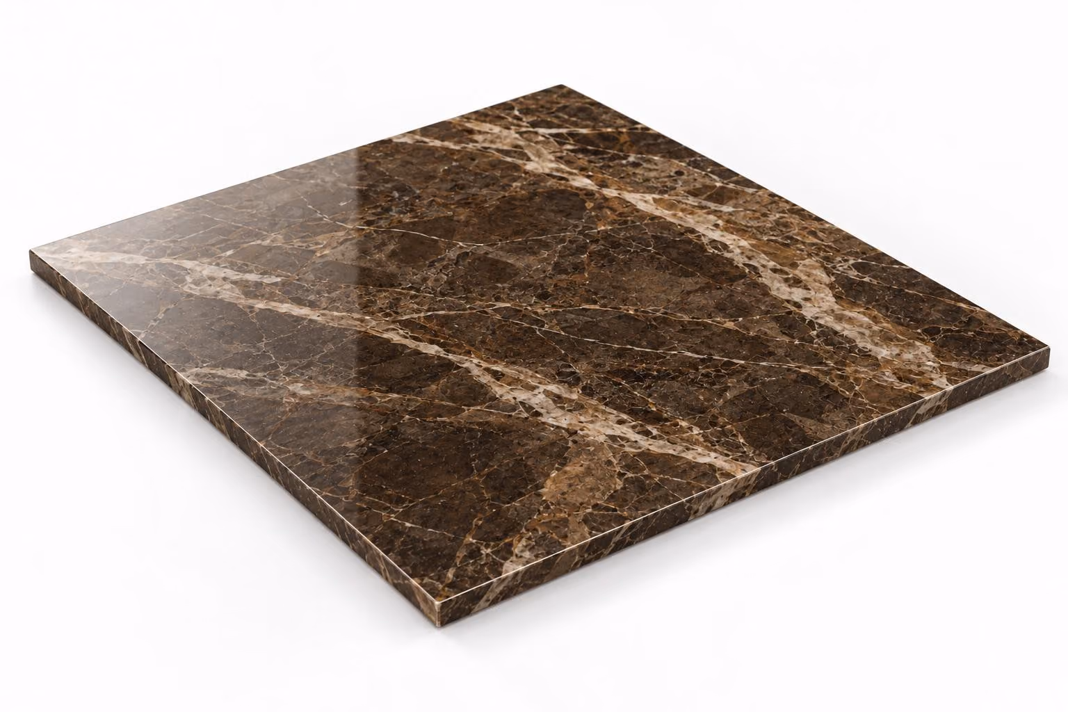 Café tabaco — Veta — Pulido/brillado — 1 cm — 60x60 — Placa